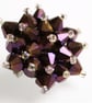 Deep Purple Crystal Bead Brooch  - Image 1