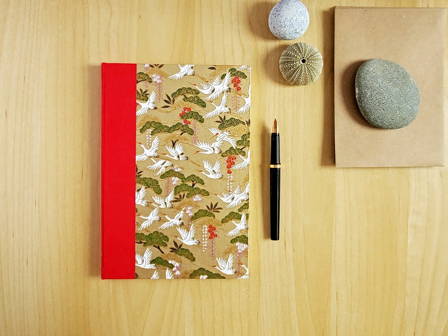 Address Book with Japanese Cranes. Gifts for her, for him.  Free UK Shipping