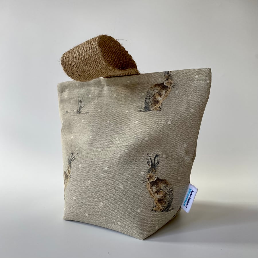 Hare Print Fabric Door Stop - Animal Print Fabric Doorstop