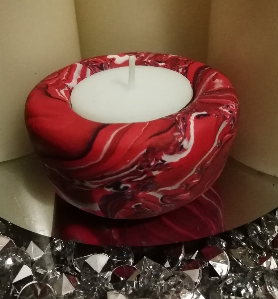 Mars Fimo Clay Candle holder 