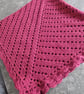 Beautiful dark raspberry crochet baby blanket