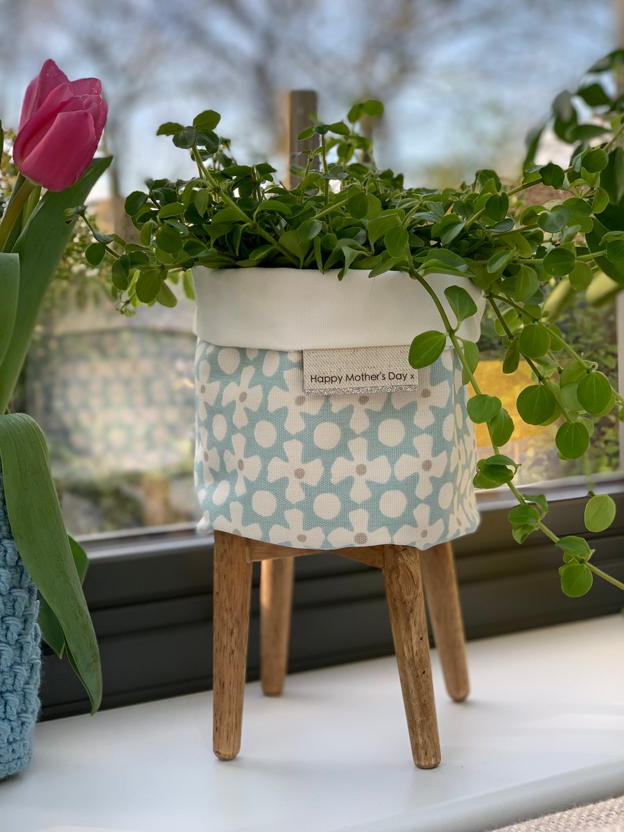 Mother's Day fabric storage bag - Pale Blue 