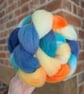 Hand Dyed Falkland Merino Top 103g Spinning Fibre - Kingfisher No. 3 - Image 5
