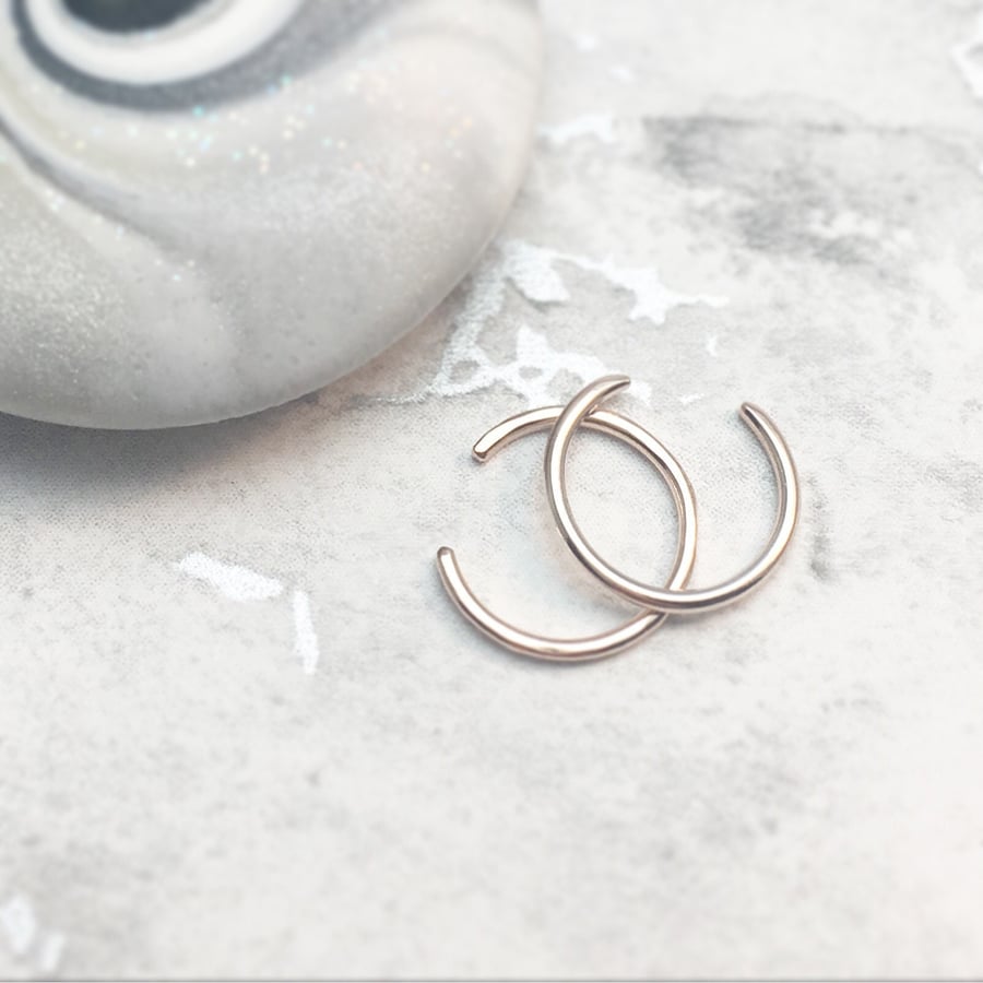 9ct Rose Gold Ear Cuff, Dainty and Minimalist
