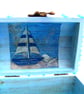 Blue sea chest keepsake or jewellery box - Image 8