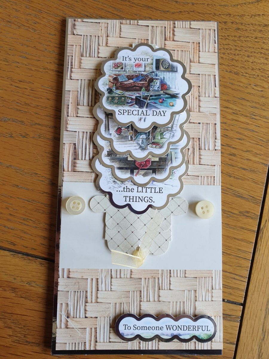 Waterfall man's birthday card