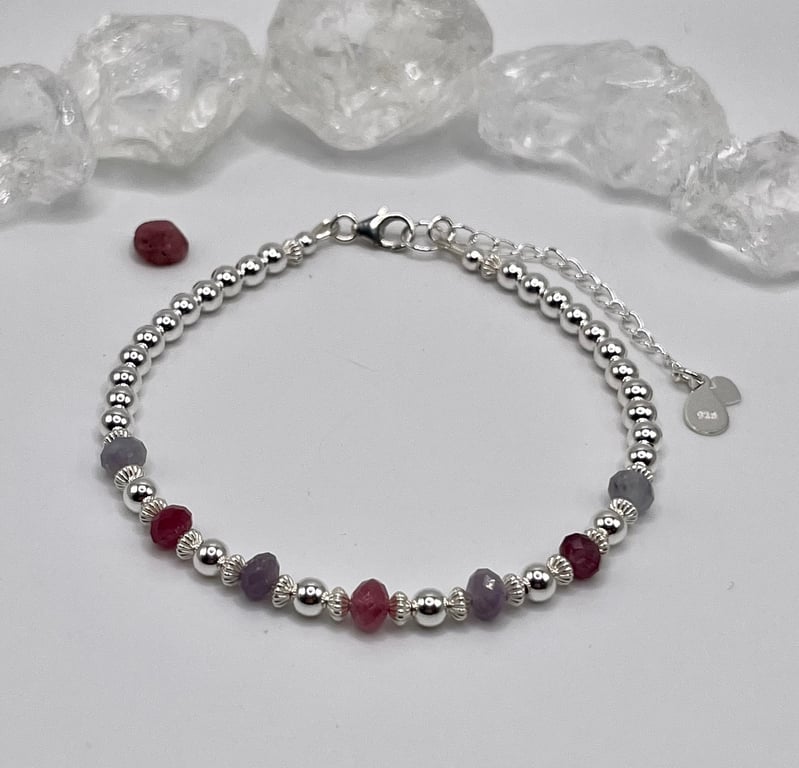 Sterling Silver And Tourmaline bracelet 