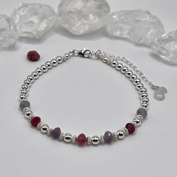 Sterling Silver And Tourmaline bracelet 