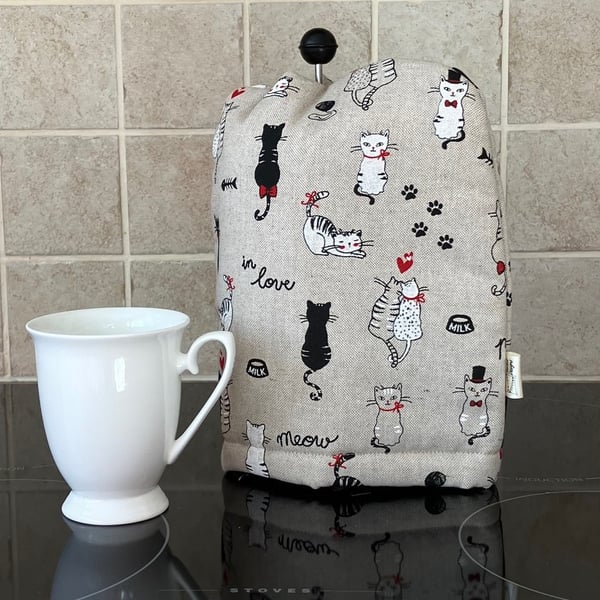 Cats Cafetiere Cosy, Handmade in the UK