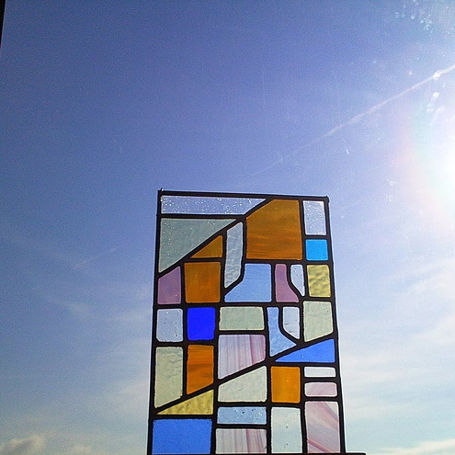 SummerSeaside Village, Stained Glass Panel
