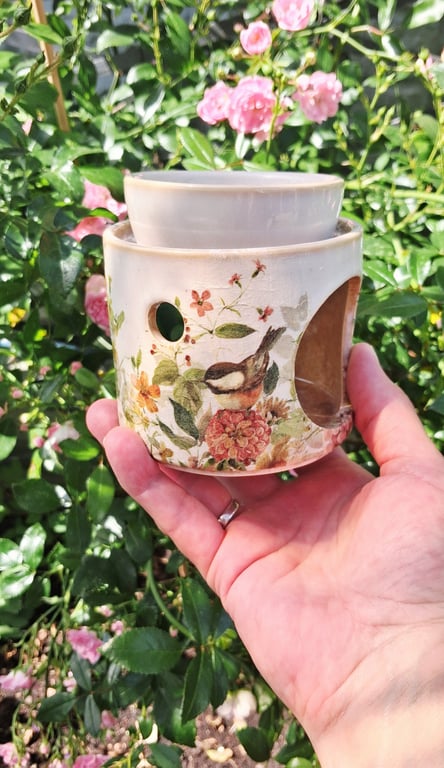 Pretty Floral Melt Burner Ceramic Summer