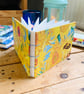 Hand Bound A6 Watercolour Sketchbook with Coptic Stitch Exposed Spine.Sunflowers - Image 3