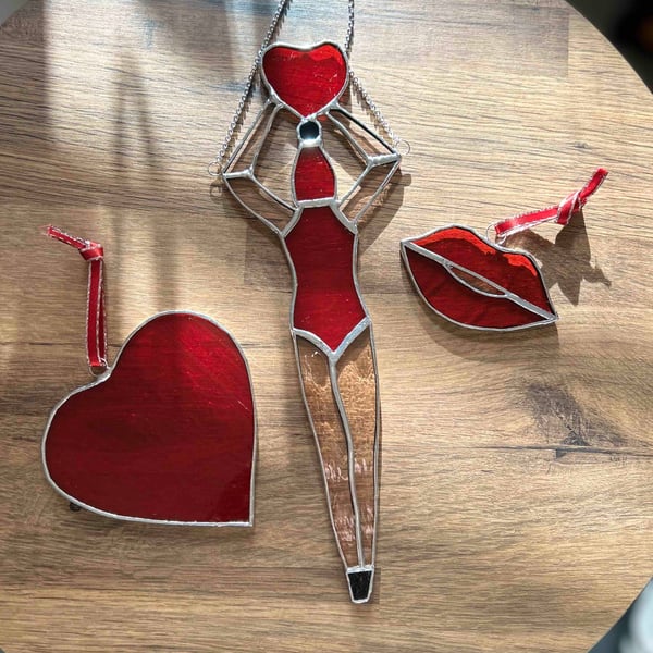 Wild Swimmer, Hearts & Lips Ultimate Love Bundle stained glass 