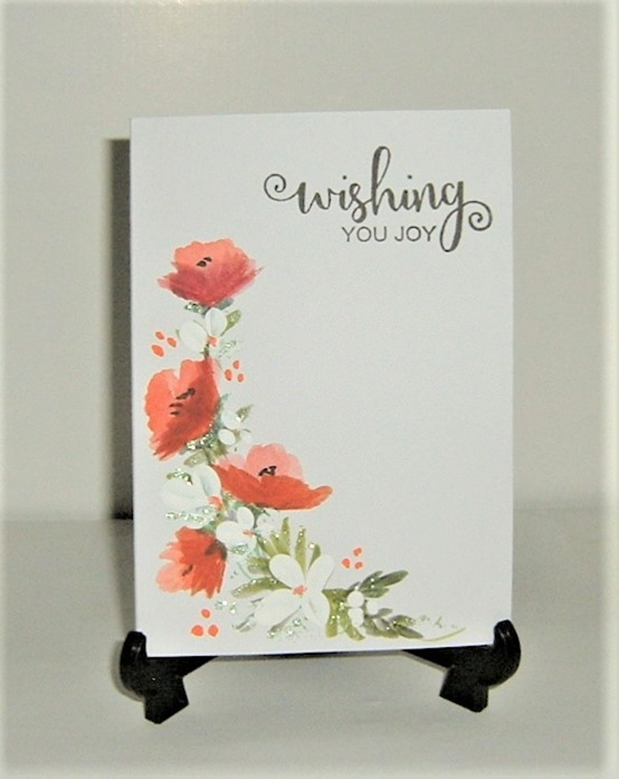 original hand painted greetings card ( ref F 324)