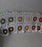 Crochet cotton throw blanket in white and multi-colours - one-of-a-kind - Image 3
