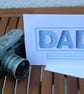 DAD, Father's Day card, pontillism, 7x5" card & envelope
