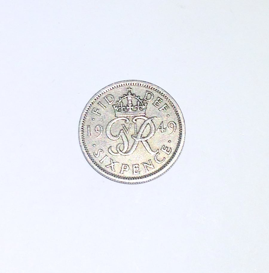 Lucky Sixpence Dated 1949