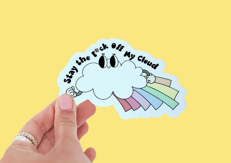 Waterproof Rude Humorous Rainbow Sticker