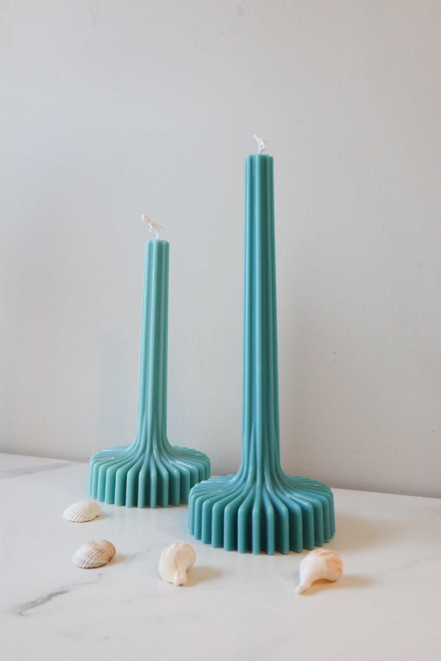 Tall Ribbed Lamp Candle