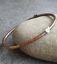 Copper heart bangle, 7th anniversary gift, Romantic jewellery - Image 7