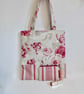 Floral tote bag and coin purse matching set pink