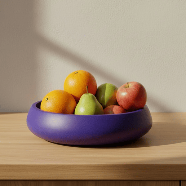 Purple Handmade  Fruit Bowl or Decorative Bowl for Kitchen Table