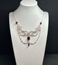 Emma Handmade Wire Wrapped Necklace with Ruby Gemstones