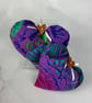 Handmade floral hanging fabric hearts set of 2 - Image 6