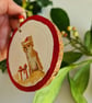 Christmas decoration chihuahua dog wood slice hanging decoration - Image 2