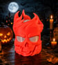 Glow in the Dark Flaming Skull Lamp  Unique 3D Printed LED Night Light Halloween
