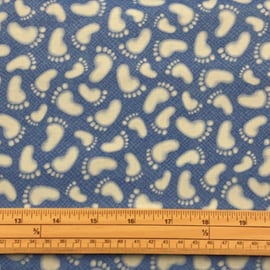 Fat Quarter A Miracle Blue Baby Feet Allover 100% Cotton Fabric