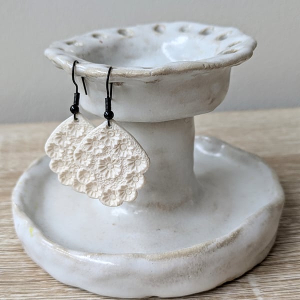 Hand Detailed Porcelain Drop Earrings