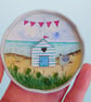 Handmade Beach Hut Fridge Magnet, Meaningful Coastal Keepsake Gift - Image 3