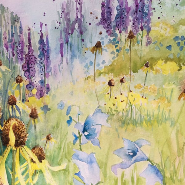 Daisies and foxgloves 