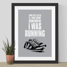 Forrest Gump Running Quote Print