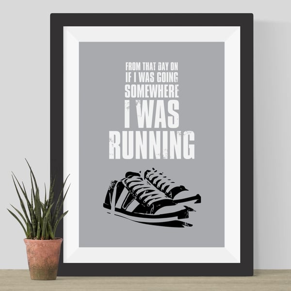 Forrest Gump Running Quote Print