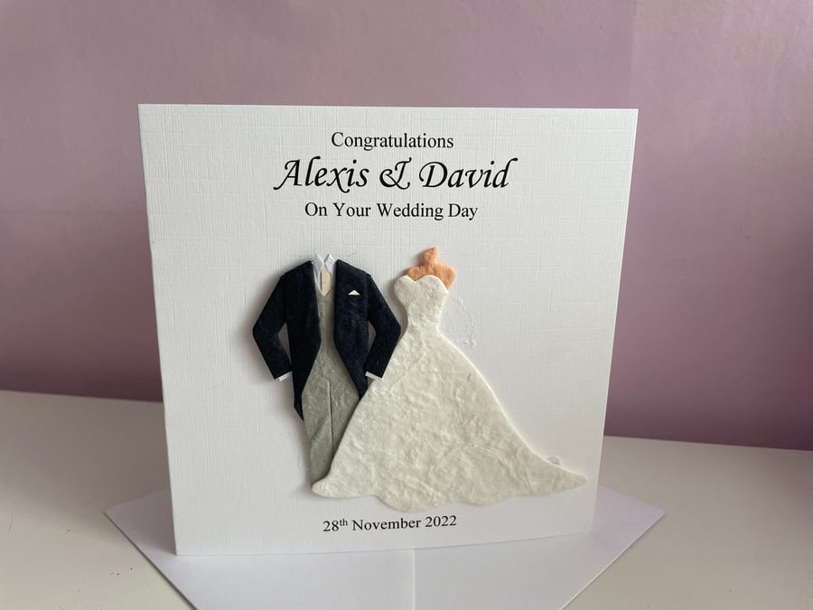 Personalised Wedding Card, Mr and Mrs 