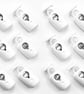 Pack of 12 Cord Locks, 17mm Tall, White, Drawstring Spring Toggle