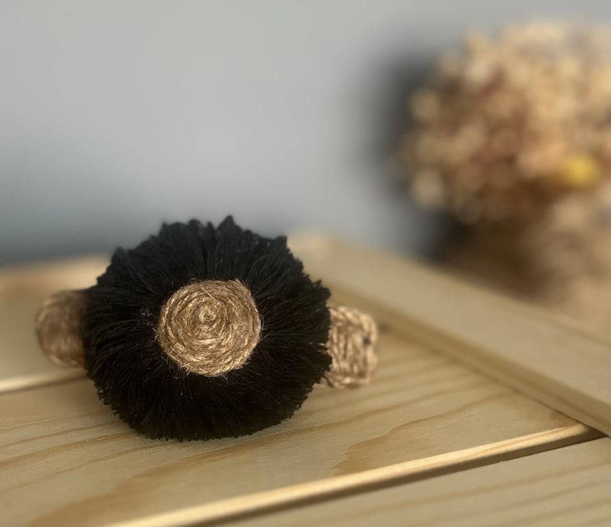 Rustic Handmade Flower Hair Clip - Boho Floral Hair Accessory 