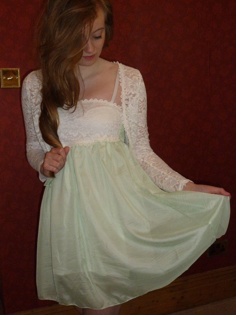 REDUCED Shirred Chiffon & Lace Dress & Jacket