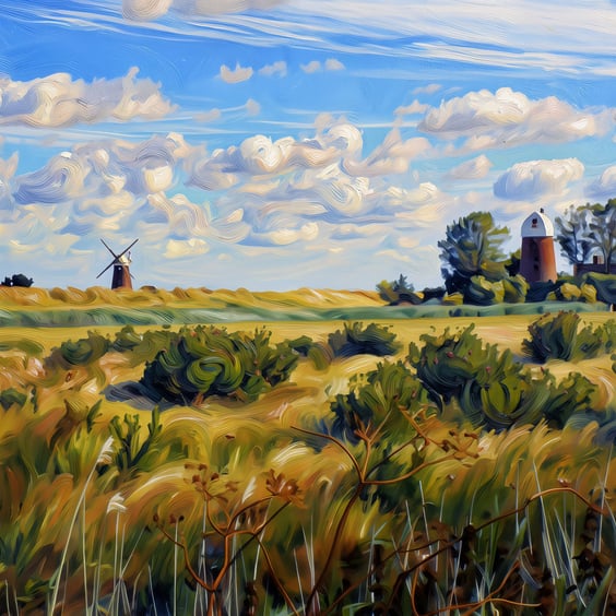 Norfolk Broads A5 Greeting Card March