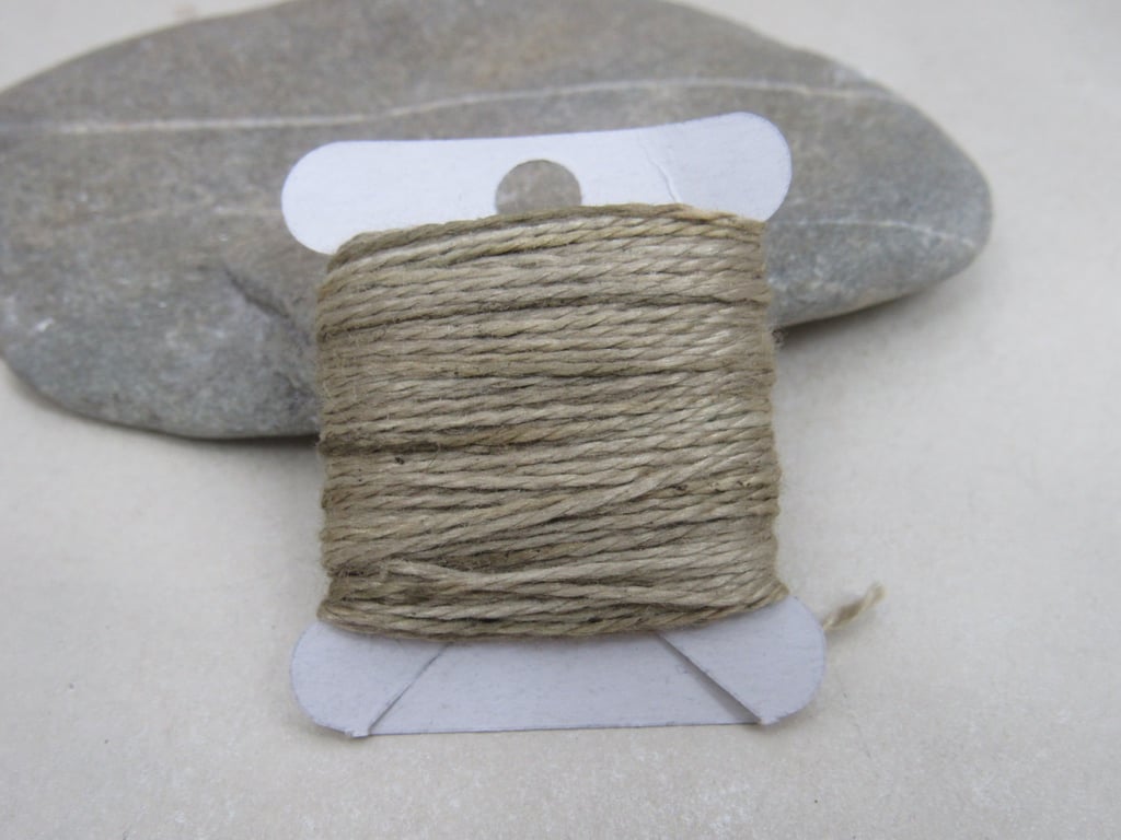 15m Natural Dye Olive Green Nettle Pure Silk Embroidery Thread