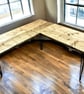 Corner Office Desk - Two Boards, Custom Made From Reclaimed Scaffold Boards And  - Image 1