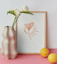 Ginkgo leaf A5 original lino print - Image 2