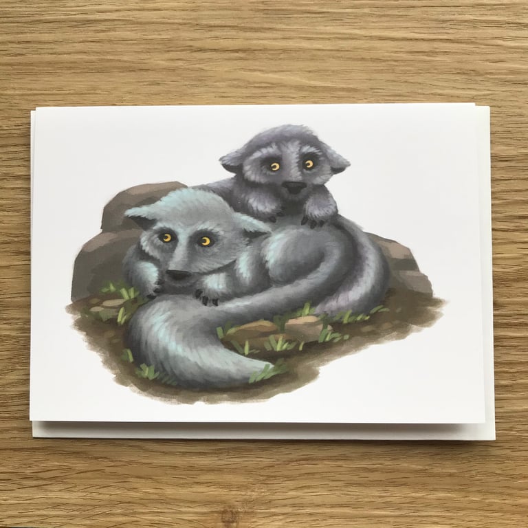 Wolves blank greeting card