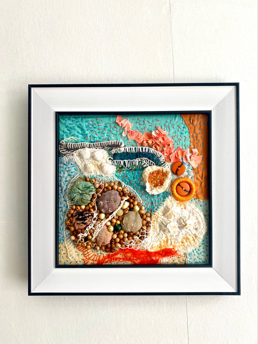 Low tide-a stitched interpretation of magical rock pools