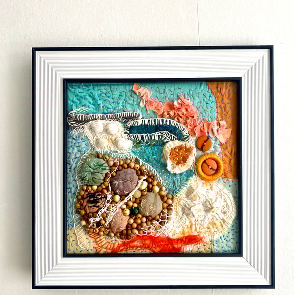 Low tide-a stitched interpretation of magical rock pools