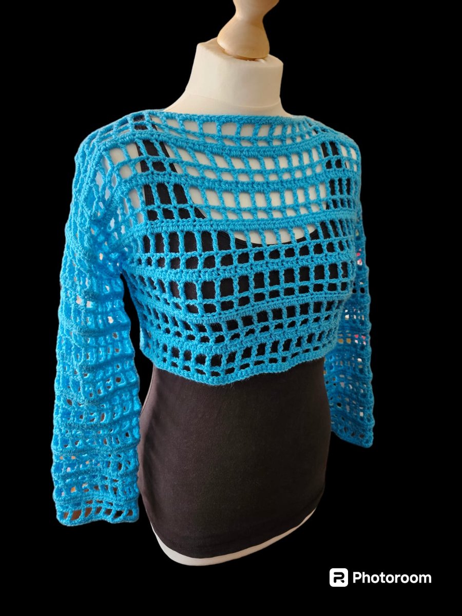 Crochet Mesh Cropped Top