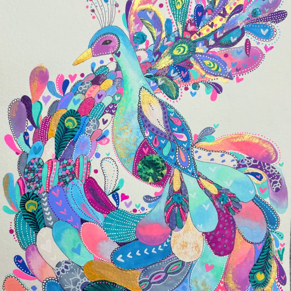 Beautiful Peacock Original Art