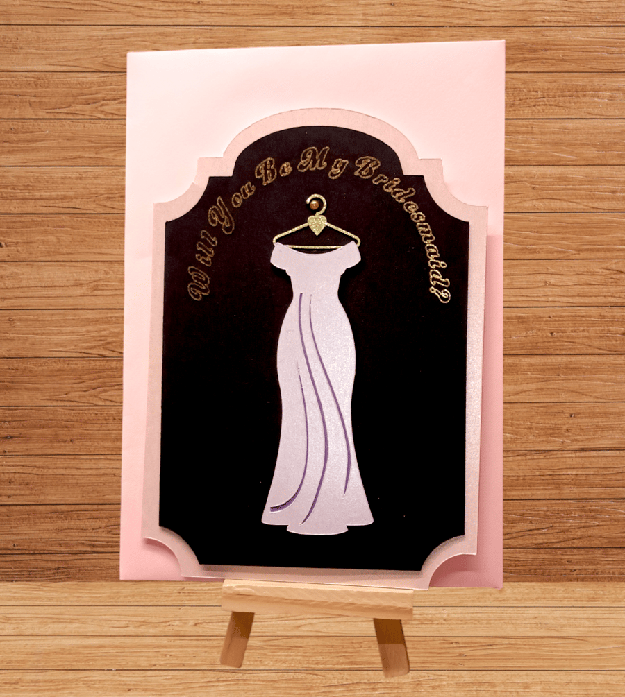 Gorgeous 'Will you be my bridesmaid?' dress card